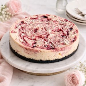 White Chocolate Raspberry Cheesecake
