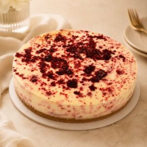 Decadent Crumby Red Velvet Cheesecake